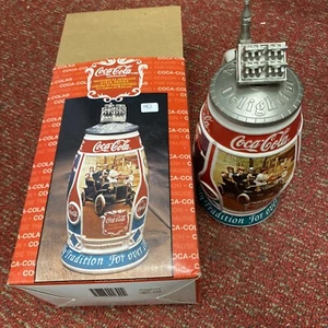 Coca Cola Historical Slogans Metal Lidded Ceramic Stein CS399 Year 1999 - Picture 1 of 7