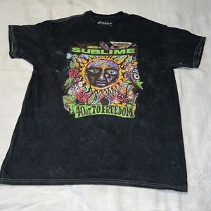 Camiseta Sublime Talla L 30 Aniversario 40oz To Freedom Negra Algodón Lavado Mineral - Imagen 1 de 8