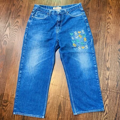 Pantalones Cortos Capris De Colección Y2K N.B.N Gear Ropa de Calle Bordados Años 90 Hip Hop 38x26 Foto 1 de 4