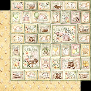 Graphic45 APPENA ARRIVATO (1 PZ) 12x12 Carta Scrapbooking BABY BASSINET TOYS - Foto 1 di 2