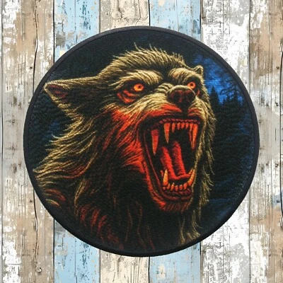 Wolf Man Patch Iron-on Applique Halloween Badge Creature Beast Myth Legend - Image 1 of 4