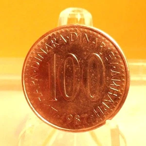 CIRCULATED 1987 100 ANHAPA DINARA YUGOSLAVIAN COIN (42224)..... - Picture 1 of 2