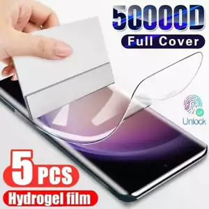 5Pcs Hydrogel Film for Samsung Galaxy S20 S22 S21 S23 S24 Ultra S10 S9 S8 Plus F - Picture 1 of 43
