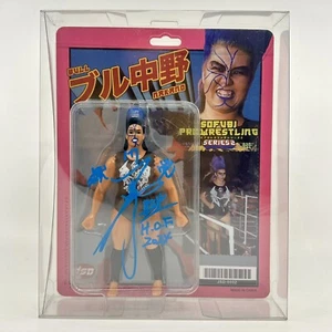 Bull Nakano Autographed Signed & Inscribed Sofubi Wrestling Figure With Case - Picture 1 of 4