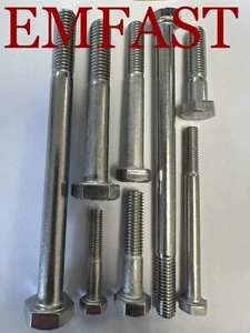 6mm 8mm 10mm x various lengths metric hexagon bolt stainless steel hex - Picture 1 of 16