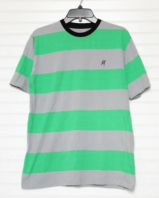 RARE VINTAGE 2010 Mishka Tee SIZE M Green Grey Stripe MNWKA Norse Projects - Image 1 of 4