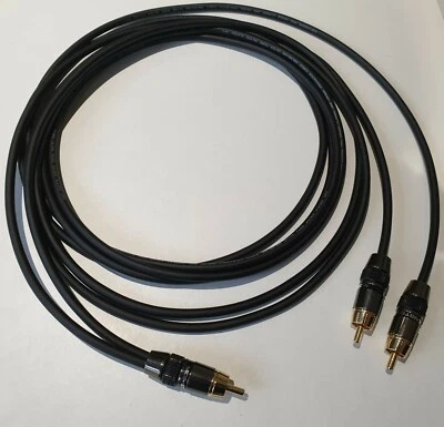Van damme 200cm RCA PHONO Y SPLITTER CABLE 1 male to 2 x Male PAIR - Image 1 of 2