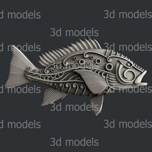 3d STL Modelle für CNC, Artcam, Aspire, Fisch - Bild 1 von 4