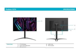 Acer PREDATOR FSYNC,27" HDR10,16:9,OLED,WQHD (2560x1440),Gaming Monitor - Picture 1 of 1