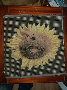 Sunflower Floral Bee Tapestry Fabric Panel - Picture 1 of 1