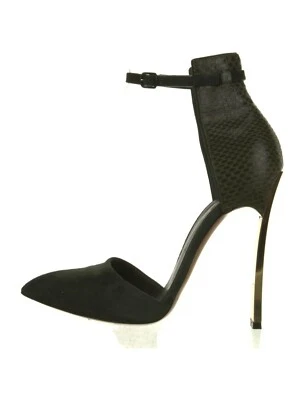 Zapatos de salón CASADEI de gamuza verde D'Orsay tacones de hoja escultórica talla 6,5 muy buenos usados Foto 1 de 4