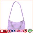 Retro Women Pure Color Butterfly Chain Underarm Bag Hobos Handbag (Purple) GB