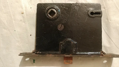 Vintage Square Door Lock - Skillman Cover