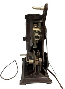 VINTAGE MONTGOMERY WARD HOLLYWOOD HAND CRANKED MOVIE PROJECTOR/2 Films See Pics - Picture 1 of 19