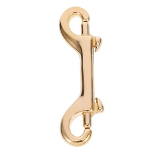 Brass Double Snap Hook Lobster Clasp Clips for Bag Straps and Accessories - Picture 1 of 10