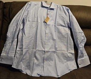 MARKS & SPENCER COLLEZIONE INSPIRED BY ITALY 100% COTTON SHIRT "18 1/2"/47 XL??? - Picture 1 of 22