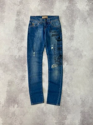 ¡NUEVO! Pantalones de mezclilla ajustados con estampado de periódico John Galliano talla 25 Foto 1 de 4