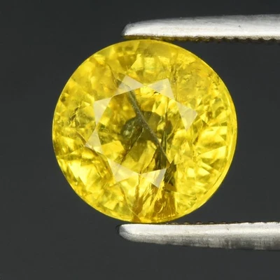 💎 Granate grueso amarillo natural redondo de 2,50 quilates 7,5 mm - Piedra preciosa de África Foto 1 de 4