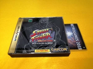 STREET FIGHTER COLLECTION SEGA SATURN SS SPINE CARD + REG CARD - Picture 1 of 4