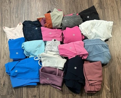 Lululemon Woman’s Clothing Lot Of 18 Size 8 Shorts Bra Tops Mix - Image 1 of 4