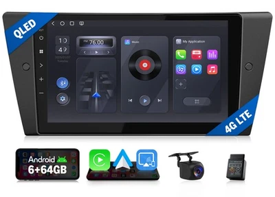 9" QLED 6+64G Android 13 Estéreo Coche GPS CarPlay Radio 4G Para BMW E90-E93 325/328 Foto 1 de 4
