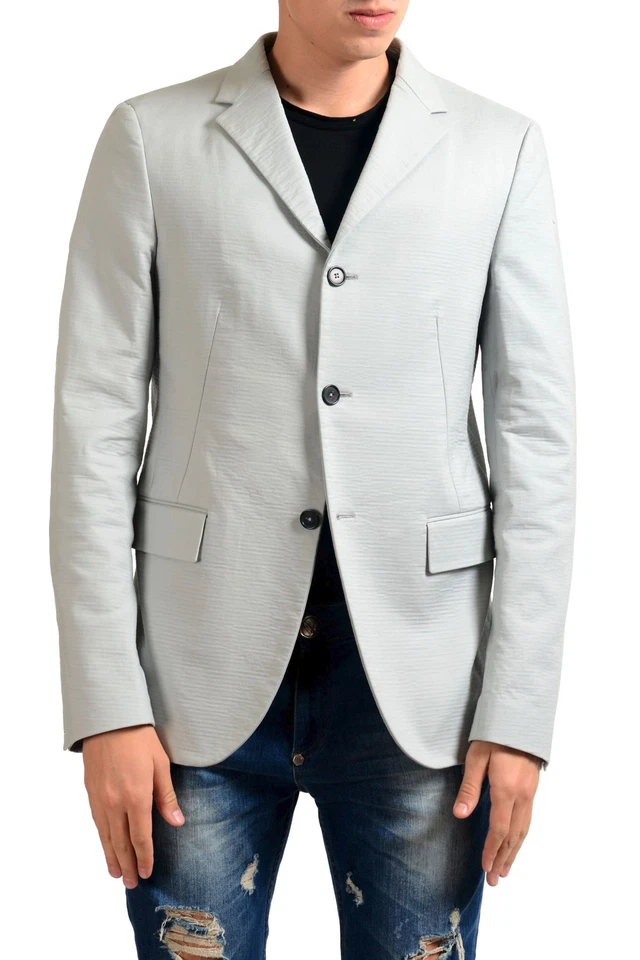 Abrigo deportivo Jil Sander gris de tres botones para hombre talla 40 42 Foto 1 de 4