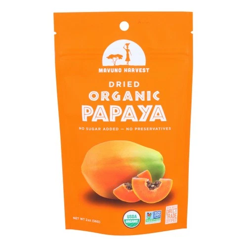 Papaya de frutas secas Organi C 2 OZ (caso de 6) por Mavuno Harvest Foto 1 de 1
