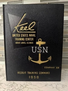 Keel Centro de Entrenamiento Naval de Estados Unidos 1956 Great Lakes IL Company 338 recluta - Imagen 1 de 6