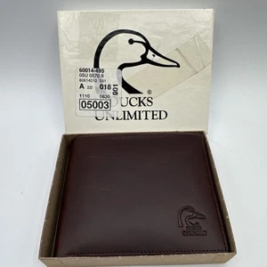 Ducks Unlimited schokobraune Echtleder-Geldbörse mit Doppelfaltung - sehr schön - Bild 1 von 8
