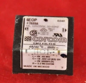 Corcom EMI Filter 6A 120/250VAC F7689A / 6EOP - Bild 1 von 5