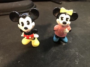 Vintage MICKEY & MINNIE MOUSE Ceramic Japan WALT DISNEY PRODUCTIONS Figurines - Picture 1 of 7