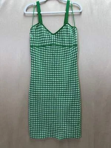Neu mit Etikett - Maeve Anthropologie grün kariertes ärmelloses Midi-Pulloverkleid - M - Bild 1 von 4