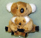 Vintage Hugging Koala Bear Plush Stuffed Animals Taiwan 10" & 6" Tan Brown White