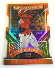 Braves Cristian Pache Mint 2015 Elite Extra Status Orange Die-Cut SP RC #03/10
