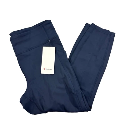 Lululemon Invigorate HR Crop 23” Pockets TRNV True Navy Blue Size  18 - Image 1 of 4