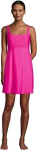 NWOT Lands' End Women's Tummy Control Square Swim Dress W/Shorts 2T $85 4C226 - Picture 1 of 3
