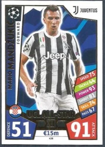 TOPPS CHAMPIONS LEAGUE 2017-18- #438-JUVENTUS-UCL ALL-STAR XI-MARIO MANDZUKIC - Picture 1 of 1