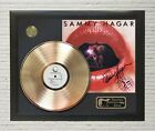 Sammy Hagar Framed Black wood Reproduction Signature Gold LP Display 