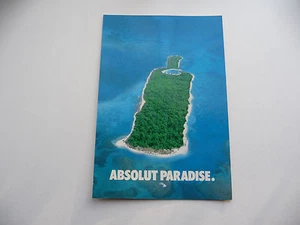 Absolut Vodka Paradise Postkarte gebraucht selten Werbung Insel Flasche - Bild 1 von 2