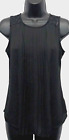 Heart Soul Women's Size XS Button Keyhole Sleeveless Top Black Stretchy Lace