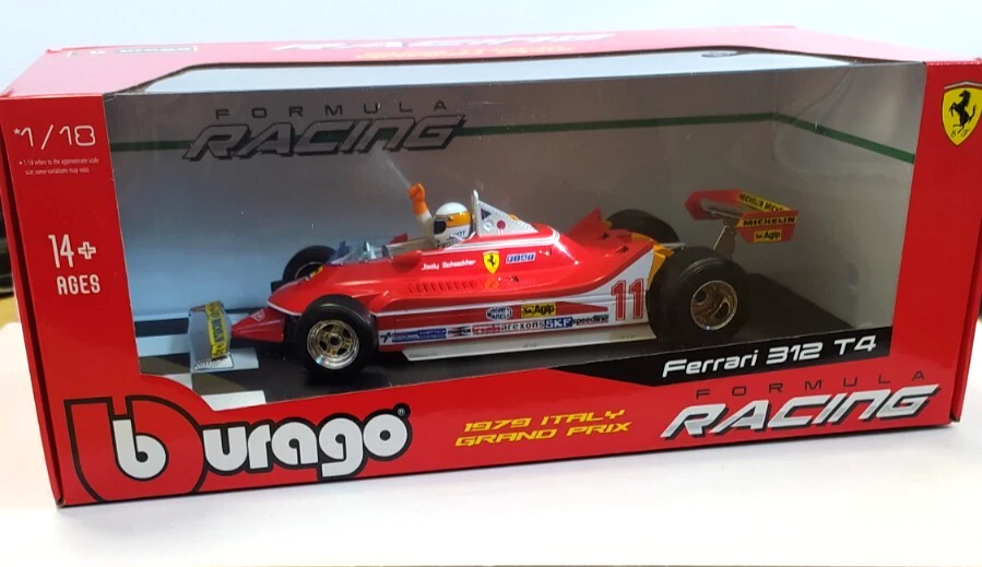 Burago Ferrari 312 T4 J. Scheckter Italy World Champion 1979 1/18 18-16814#11-MB