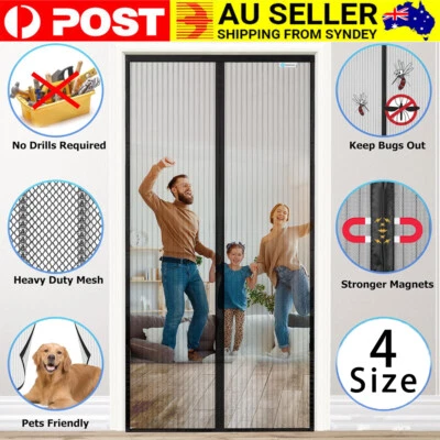 Magnetic Screen Door Curtain Anti-Mosquito Net Fly Insect Screen Mesh Pet Guard - image 1 of 4