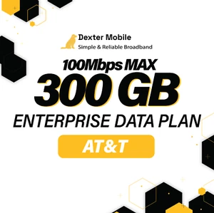 300GB 100 Mbps Enterprise Data Plan on AT&T with SIM for M2M and IoT - Picture 1 of 1