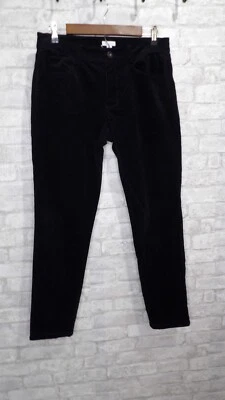 Pantalones cortos al tobillo de pana J. Jill pierna recta tiro medio negros para mujer talla 6 Foto 1 de 4