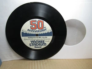 Old 33 RPM 7" Record - Fleetwood FMS 28 - Mel Allen - 50th Anniversary Yankee St - Imagen 1 de 2