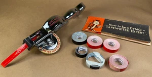 VTG DYMO-MITE TAPEWRITER ALL METAL 1/2 inch LABEL MAKER WITH TAPE & INSTRUCTIONS - Picture 1 of 17