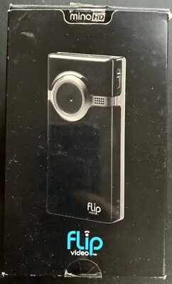 Flip Video MinoHD F460B Black 2x Optical Zoom 4GB USB Memory Handheld Camcorder - Image 1 of 4