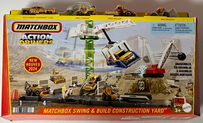 Matchbox 2024 Action Drivers Swing & Build Construction Yard #HYM88 1:64 Scale - Image 1 of 2