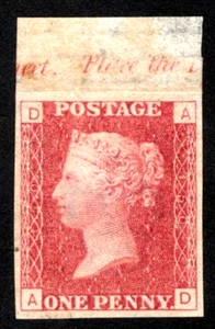 QV MINT 1D RED IMPRIMATUR PLATE 150. - Picture 1 of 1