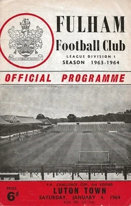 FULHAM V LUTON TOWN ~ FA CUP 3. RUNDE ~ 4. JANUAR 1964 - Bild 1 von 1